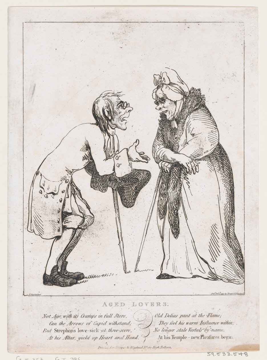 老年恋人，1797年1月2日。, 1797年1月2日。 作者 托马斯·罗兰森