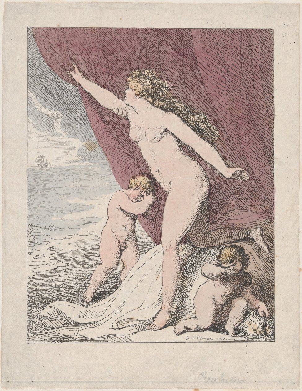 Ariadne Abandoned by Theseus, 1790-99., 1790-99. 作者 托马斯·罗兰森