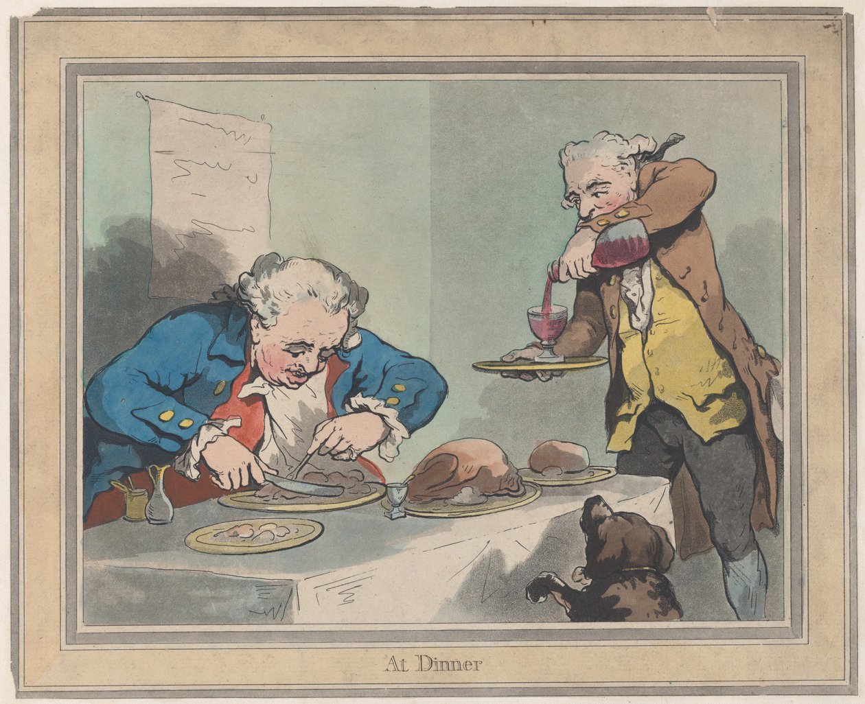 At Dinner, November 5, 1792., 1792年11月5日。 作者 托马斯·罗兰森