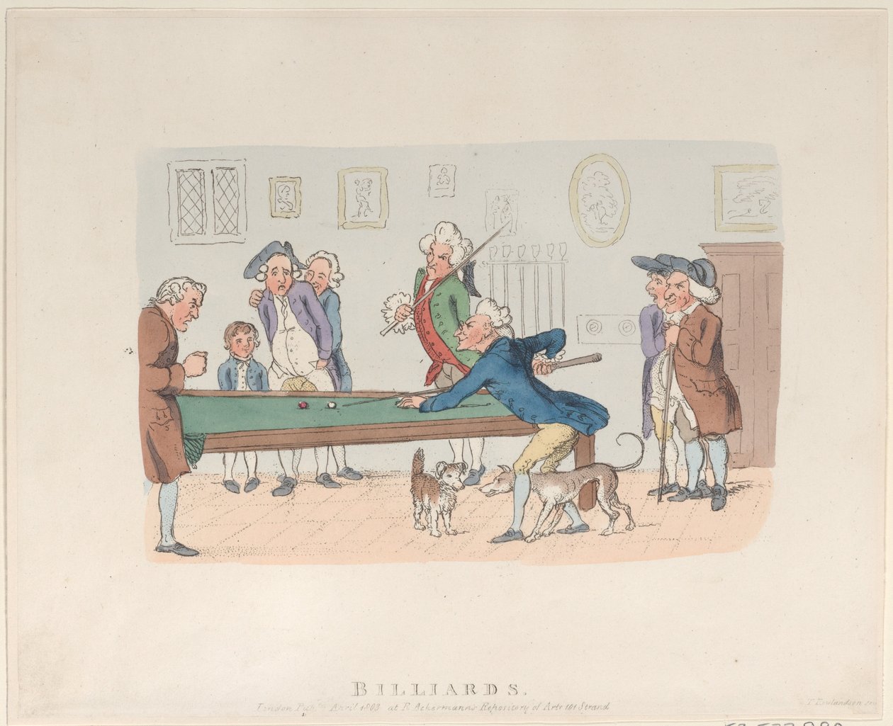 Billiards, April 1803., April 1803. 作者 托马斯·罗兰森