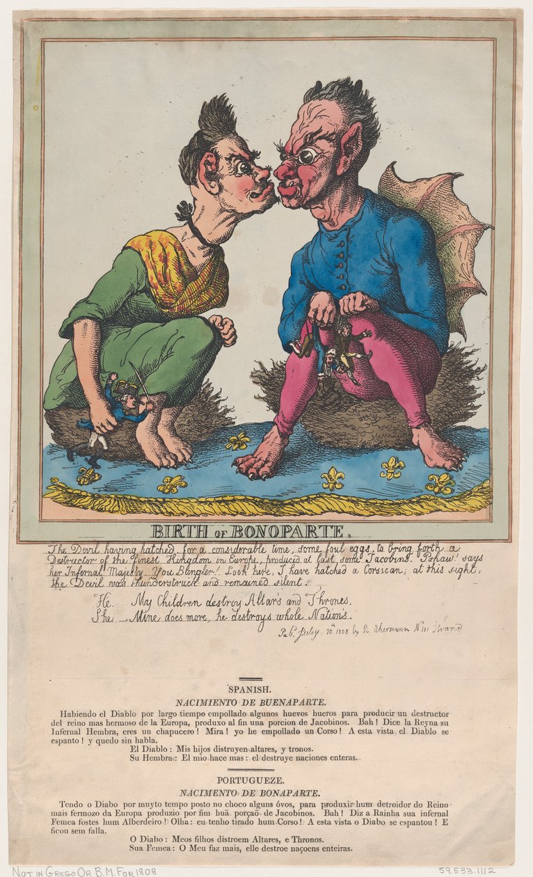 博诺帕尔特的诞生，1808年2月8日，1808年2月8日。 作者 托马斯·罗兰森