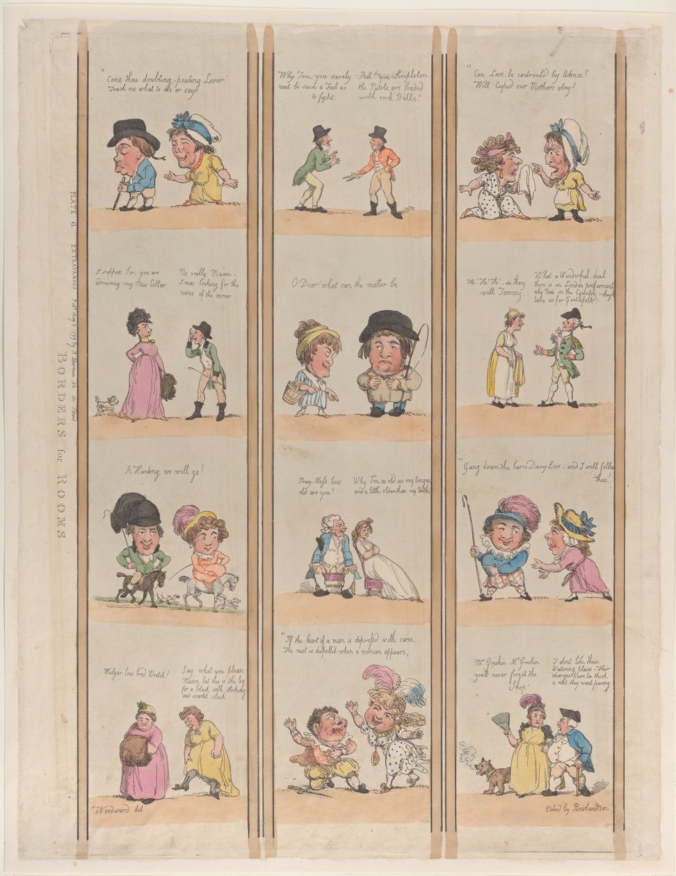 Borders for Rooms, Extravaganzas Plate 6, May 2, 1799. , May 2, 1799. 作者 托马斯·罗兰森