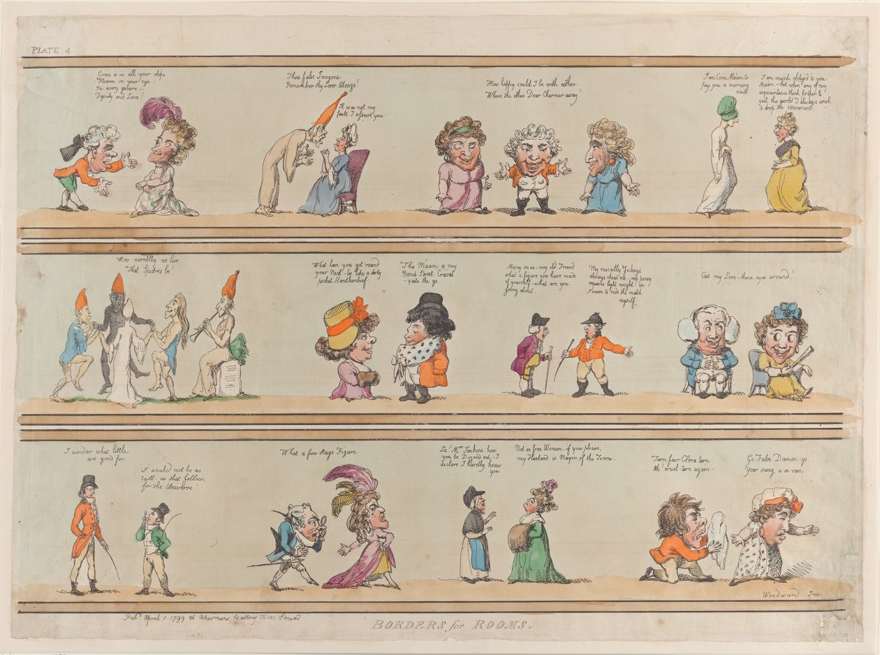 Borders for Rooms, Plate 4, April 1, 1799., April 1, 1799. 作者 托马斯·罗兰森