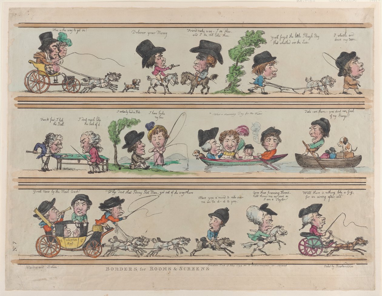 Borders for Rooms & Screens, Plate 7, May 10, 1799., May 10, 1799. 作者 托马斯·罗兰森