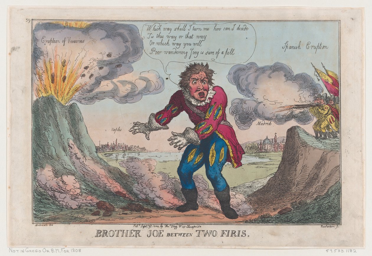 Brother Joe Between Two Firis [sic], September 25, 1808., September 25, 1808. 作者 托马斯·罗兰森
