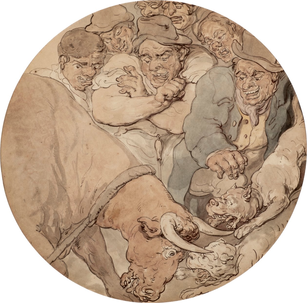 公牛上钩 1810 年代（石版画） 作者 托马斯·罗兰森