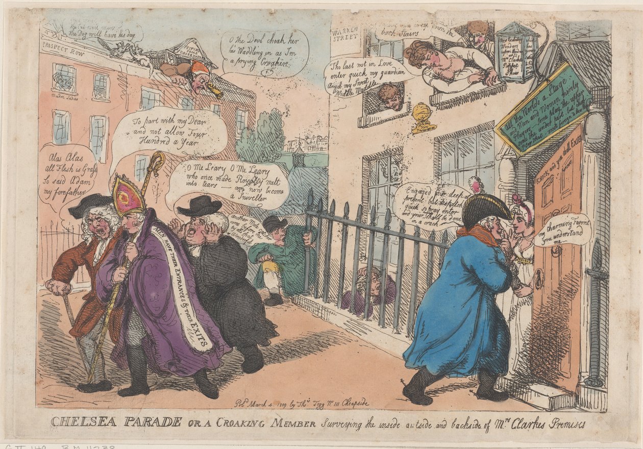 Chelsea Parade or a Croaking Member Surveying The Inside Outside and Backside of ..., March 4, 1809. 作者 托马斯·罗兰森