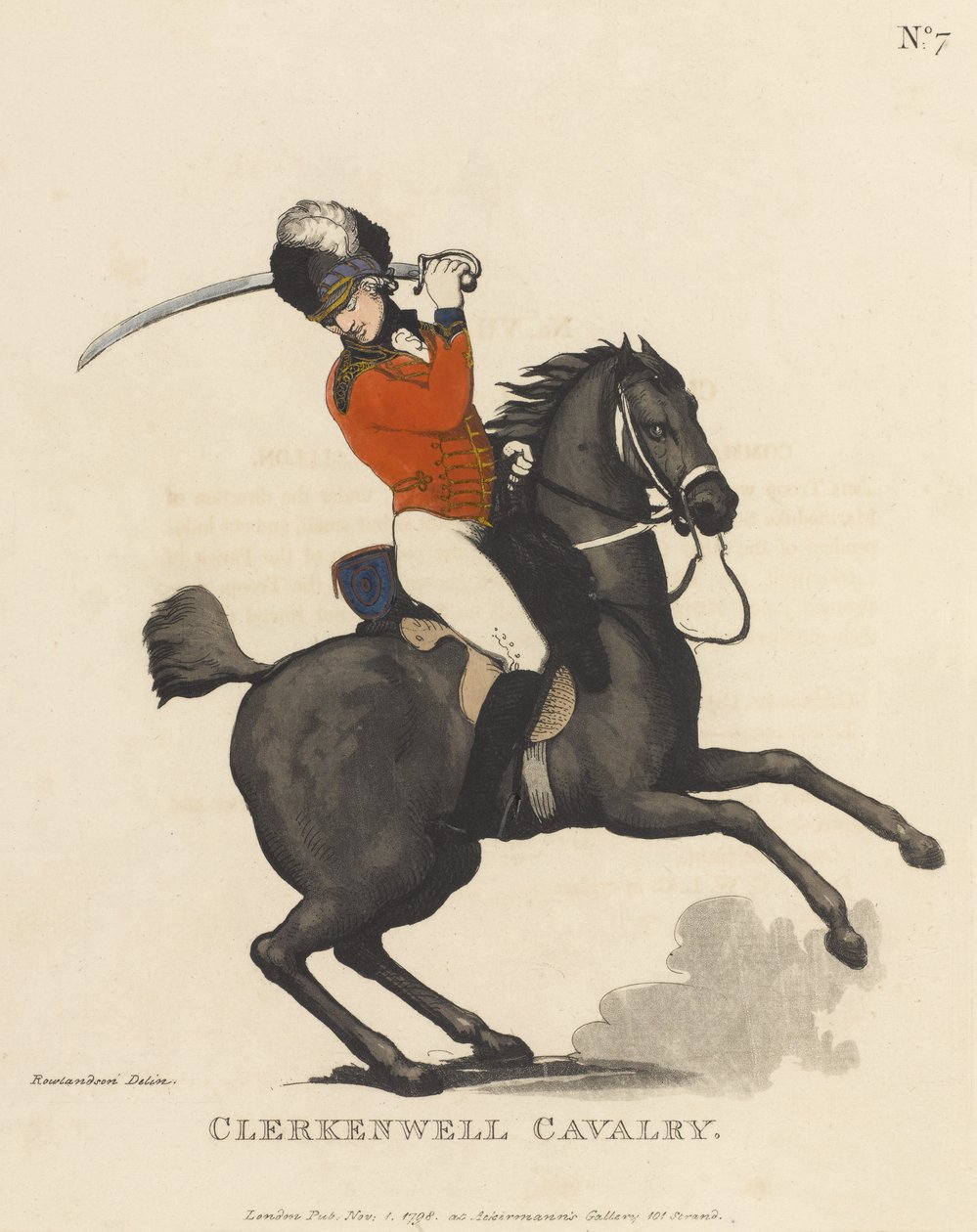 Clerkenwell Cavalry，1799年（彩色aquatint） 作者 托马斯·罗兰森