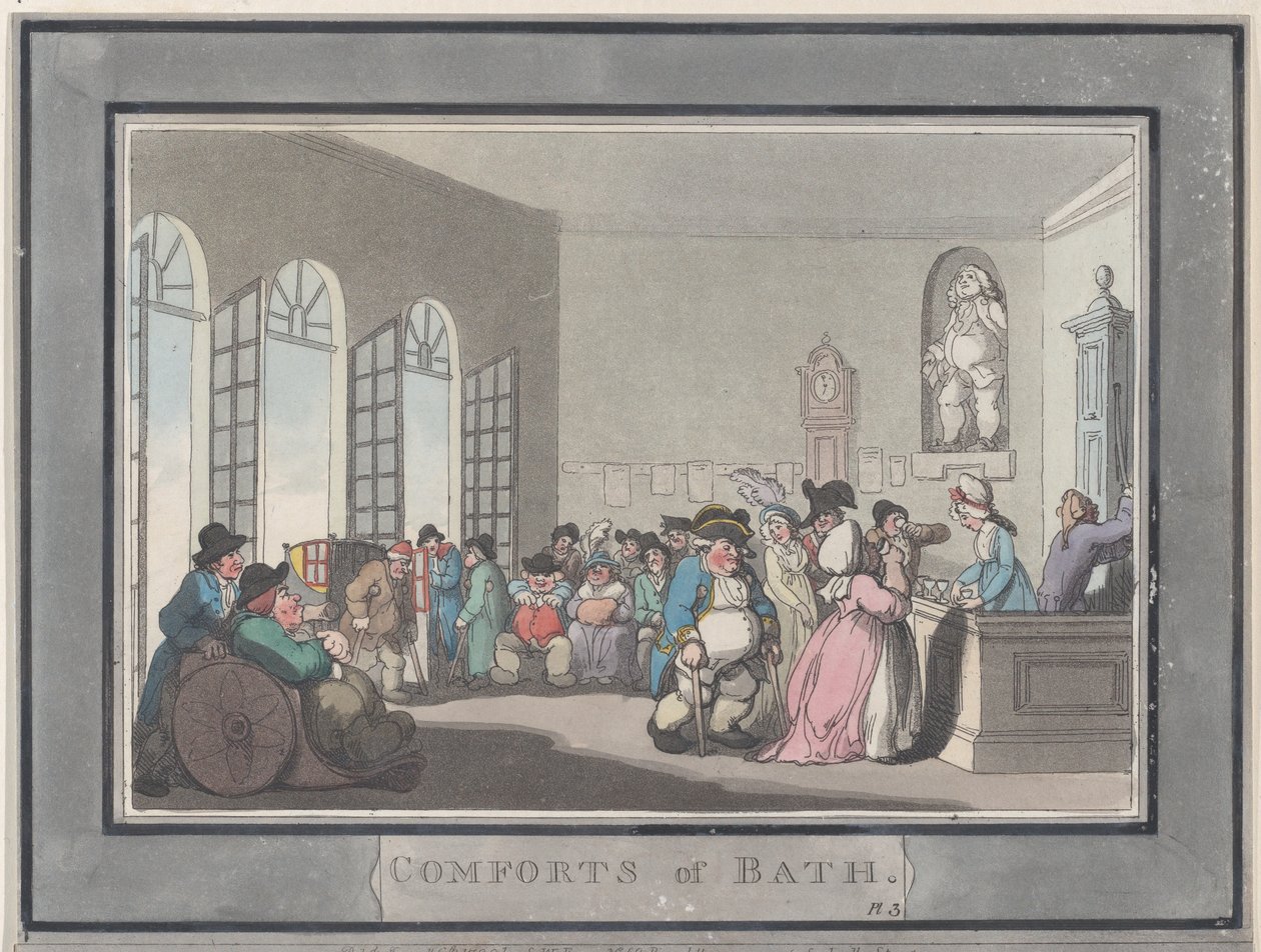 Comforts of Bath, Plate 3, January 6, 1798., January 6, 1798. 作者 托马斯·罗兰森