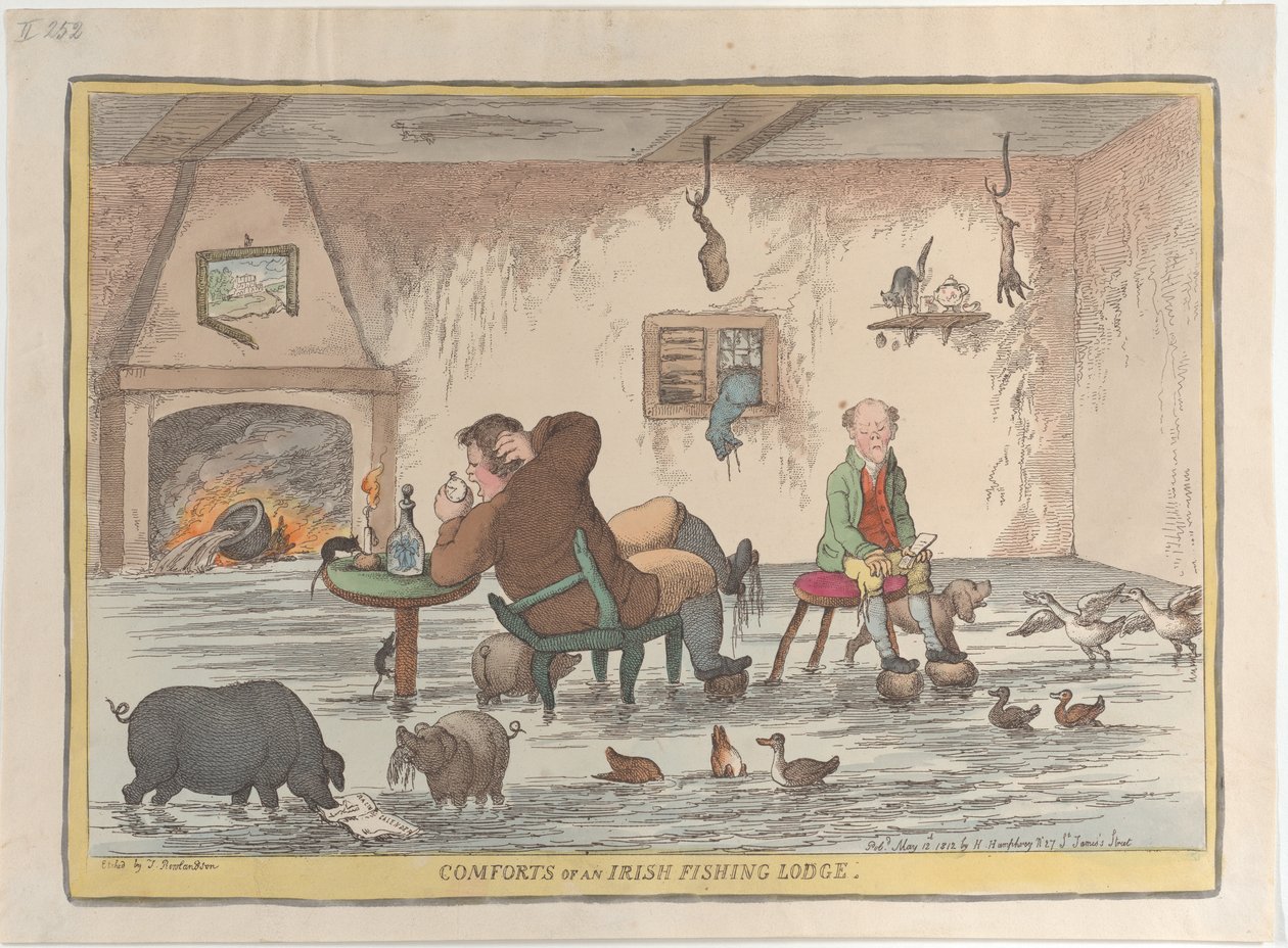 Comforts of an Irish Fishing Lodge, May 12, 1812., May 12, 1812. 作者 托马斯·罗兰森