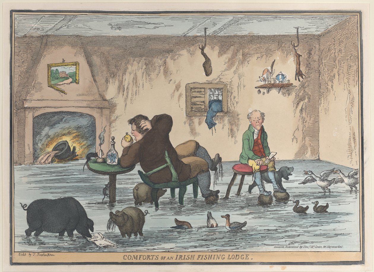 Comforts of an Irish Fishing Lodge, May 12, 1812., May 12, 1812. 作者 托马斯·罗兰森