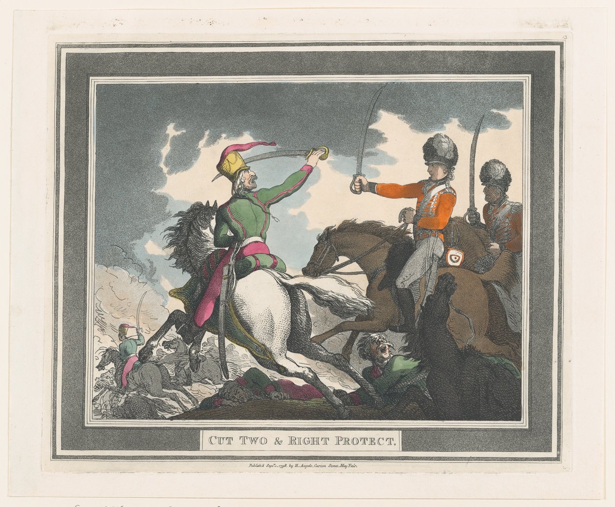 Cut Two & Right Protect, September 1, 1798., September 1, 1798. 作者 托马斯·罗兰森