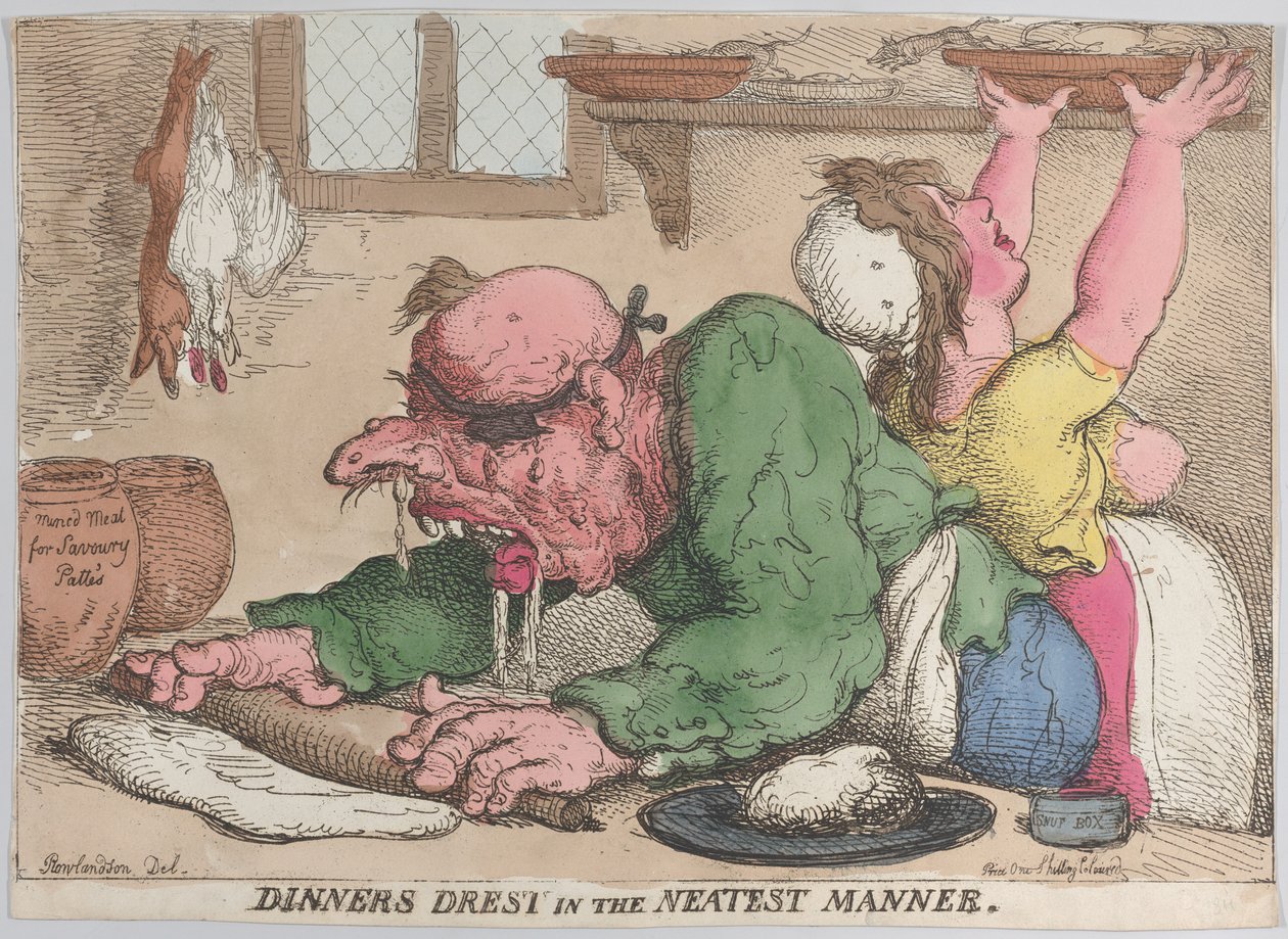 Dinners Drest in the Neest Manner, October 1811., October 1811. 作者 托马斯·罗兰森