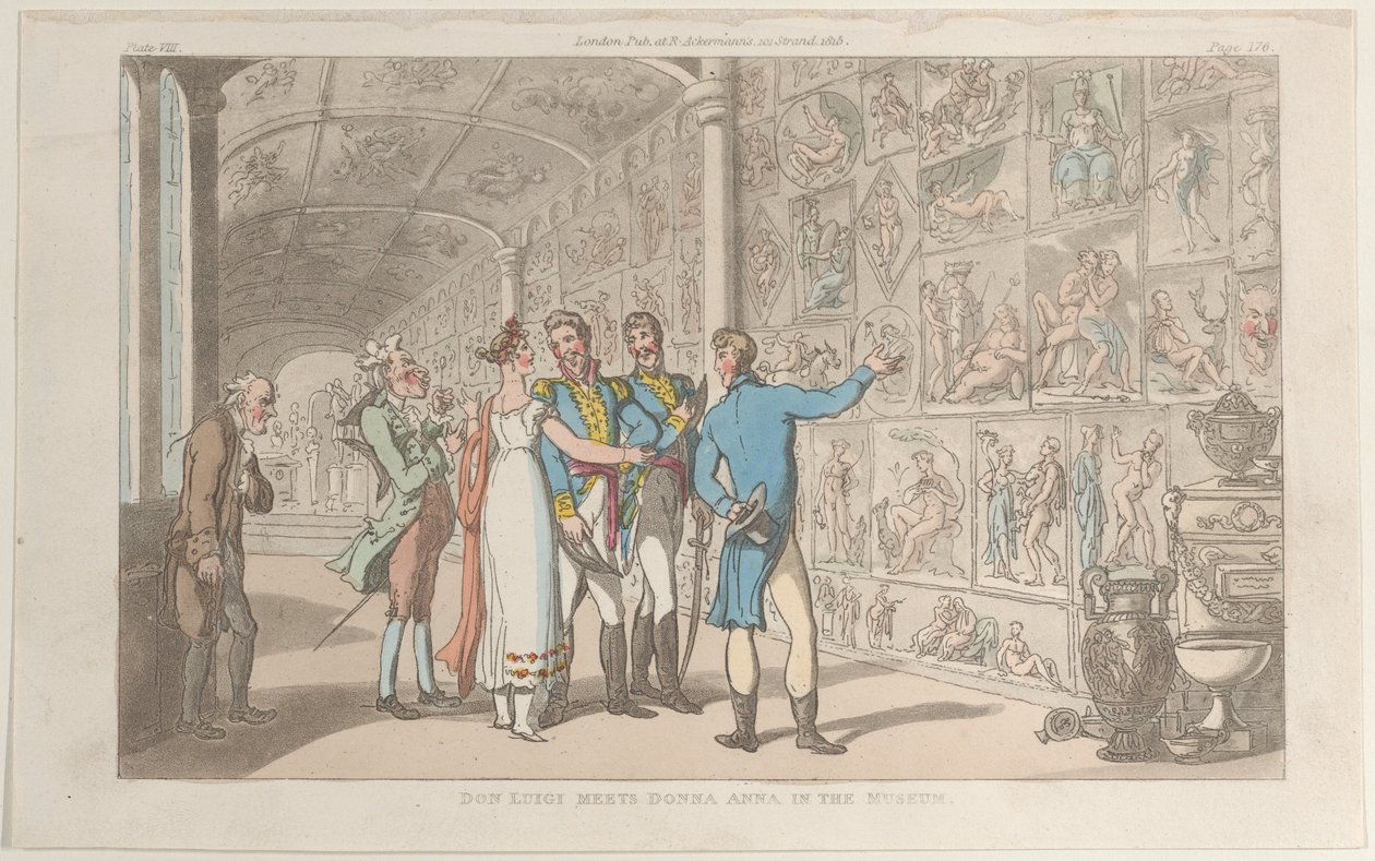 Don Luigi Meets Donna Anna in the Museum, from Naples and the Campagna Felice: in..., June 1, 1815. 作者 托马斯·罗兰森