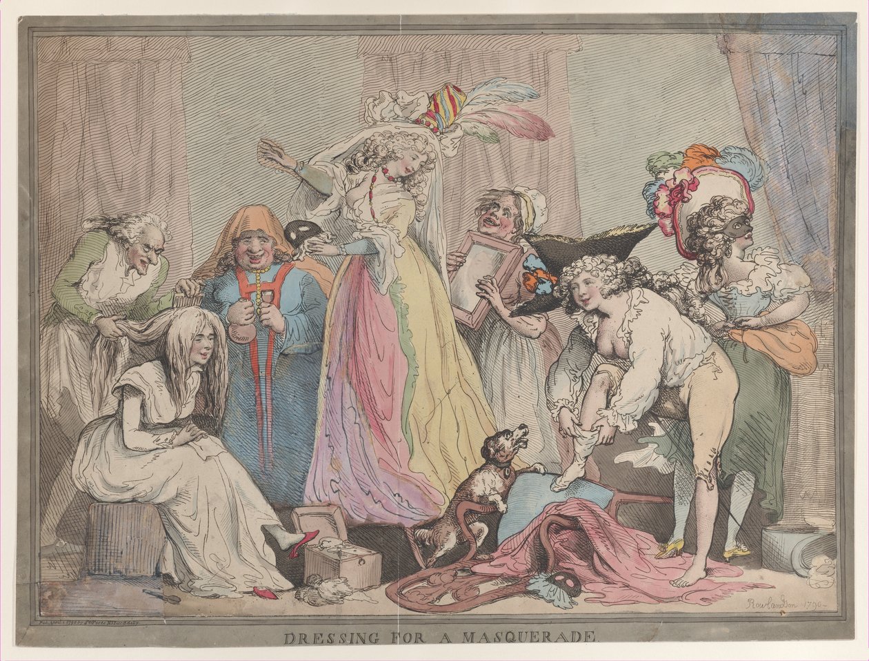 Dressing for a Masquerade, April 1, 1790. , April 1, 1790. 作者 托马斯·罗兰森