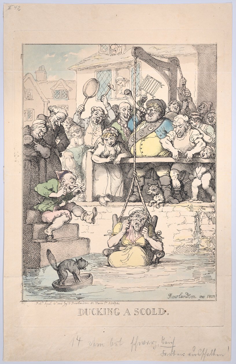 躲避责骂，1803年4月12日。, April 12, 1803. 作者 托马斯·罗兰森