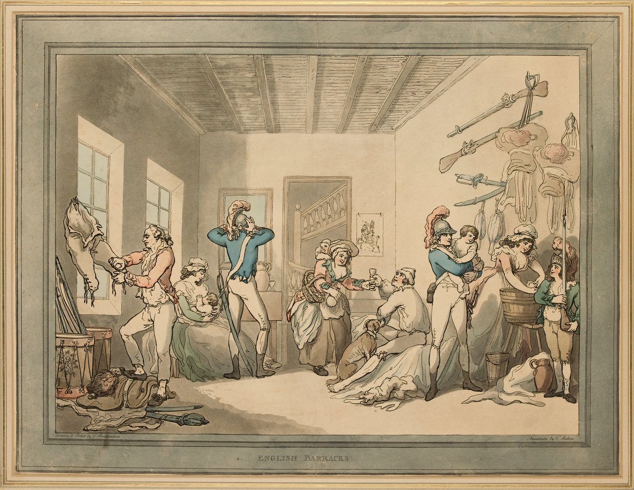 英国兵营，1788年 作者 托马斯·罗兰森
