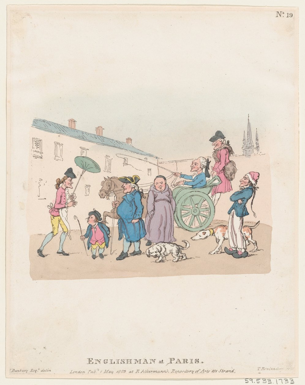 英国人在巴黎，1803年5月1日。，1803年5月1日。 作者 托马斯·罗兰森
