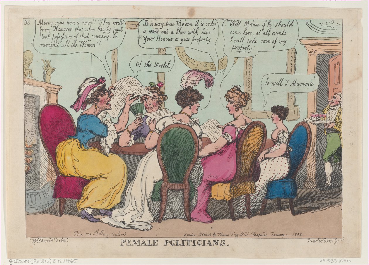 Female Politicians, January 1, 1808., January 1, 1808. 作者 托马斯·罗兰森