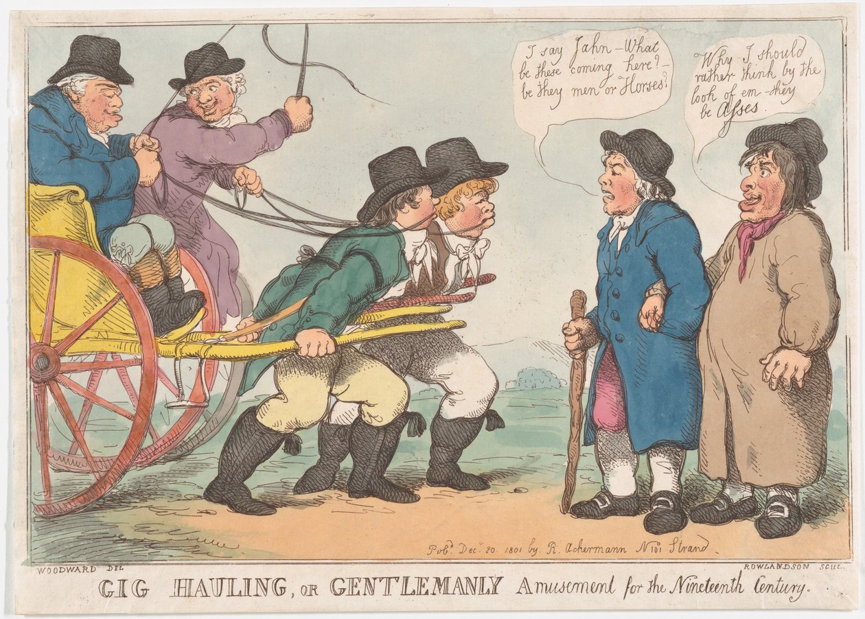 Gig Hauling, or Gentlemanly Amusement for the Nineteenth Century, April 3, 1801., April 3, 1801. 作者 托马斯·罗兰森