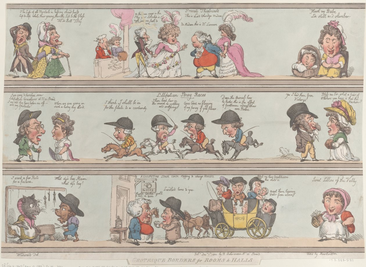 Grotesque Borders for Rooms & Halls, December 1, 1800., December 1, 1800. 作者 托马斯·罗兰森