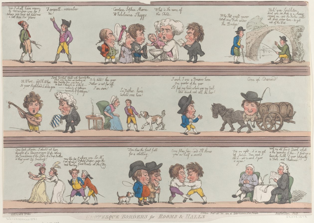 Grotesque Borders for Rooms & Halls, [October 20, 1800], reprint., [October 20, 1800], reprint. 作者 托马斯·罗兰森