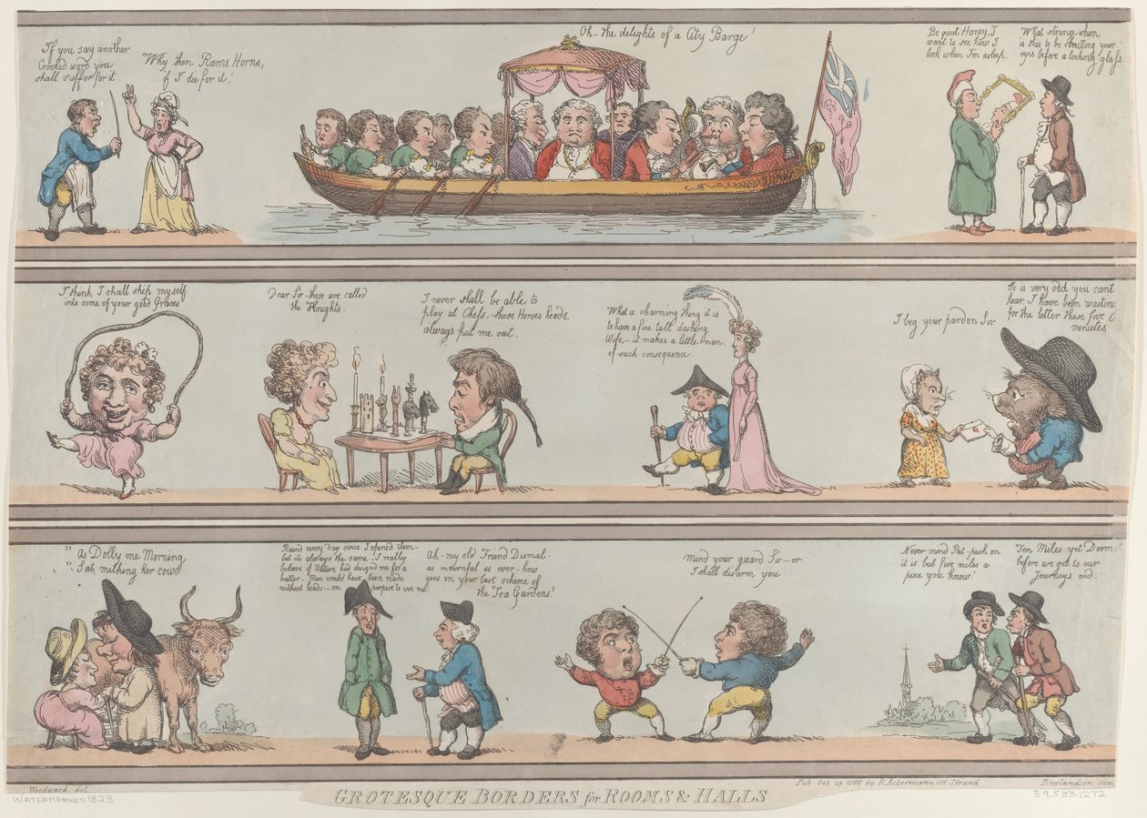 Grotesque Borders for Rooms & Halls, [October 29, 1800], reprint., [October 29, 1800], reprint. 作者 托马斯·罗兰森
