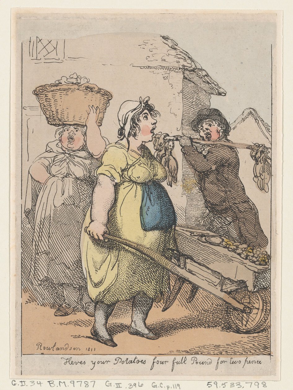 这是你的土豆，两便士四整磅，1811., 1811. 作者 托马斯·罗兰森