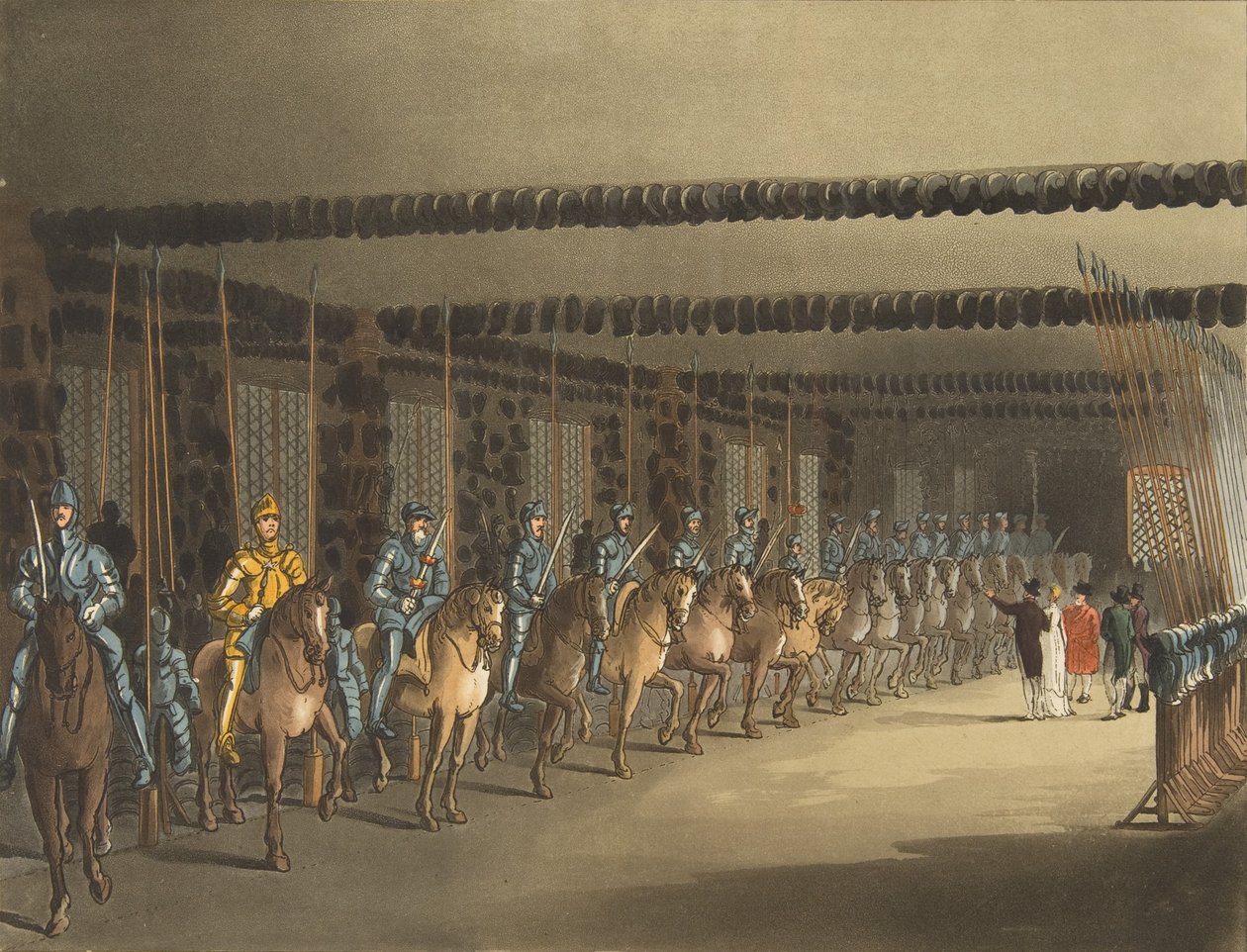 马军械库，伦敦塔，1809年11月1日，1809年11月1日。 作者 托马斯·罗兰森