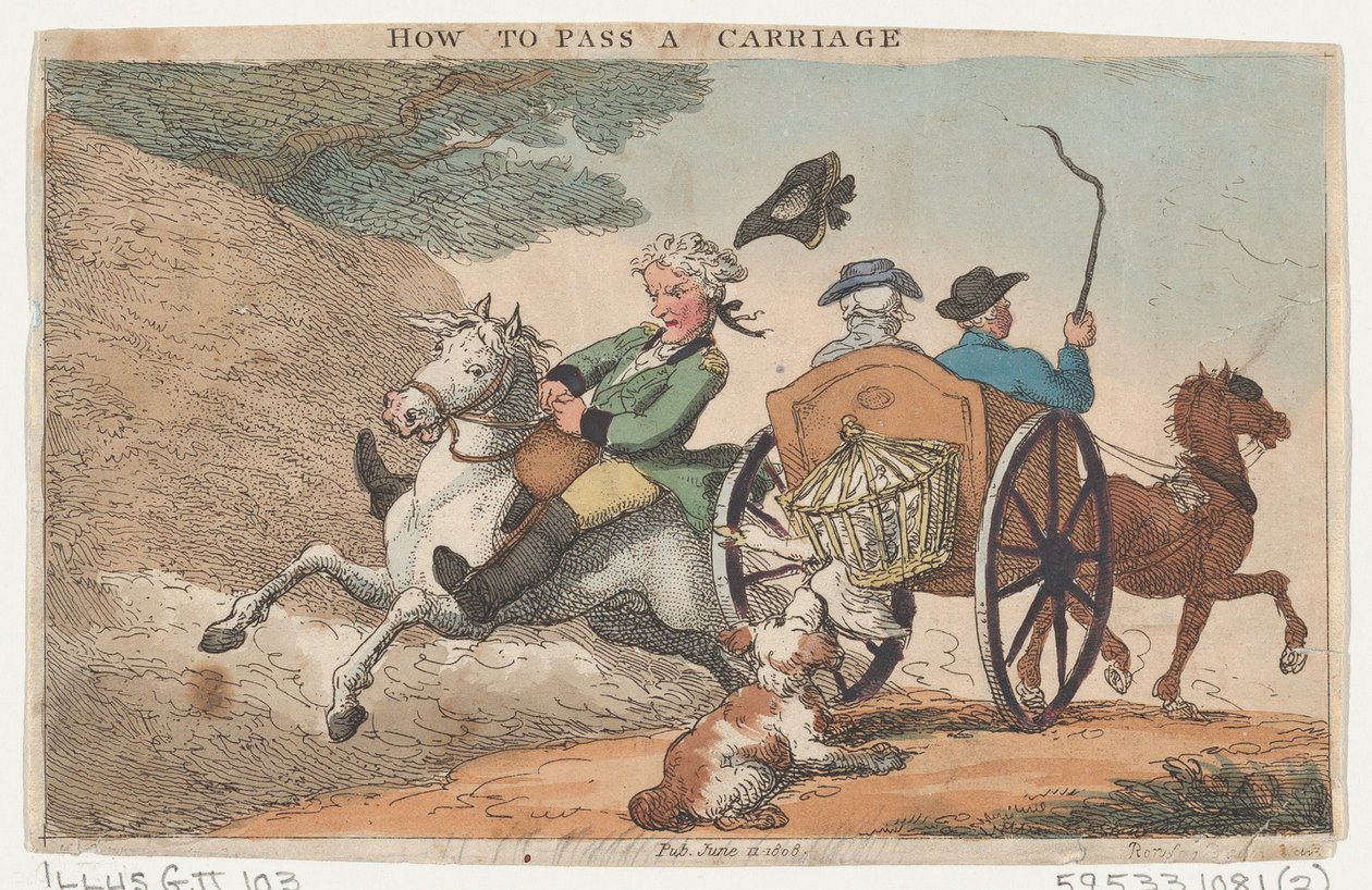 How to Pass a Carriage, June 11, 1808., June 11, 1808. 作者 托马斯·罗兰森