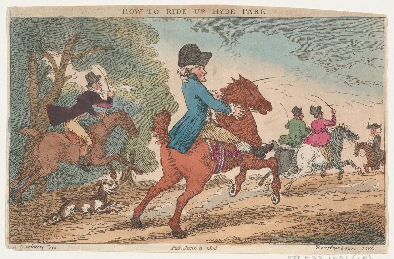 How to Ride Up Hyde Park, June 11, 1808., June 11, 1808. 作者 托马斯·罗兰森