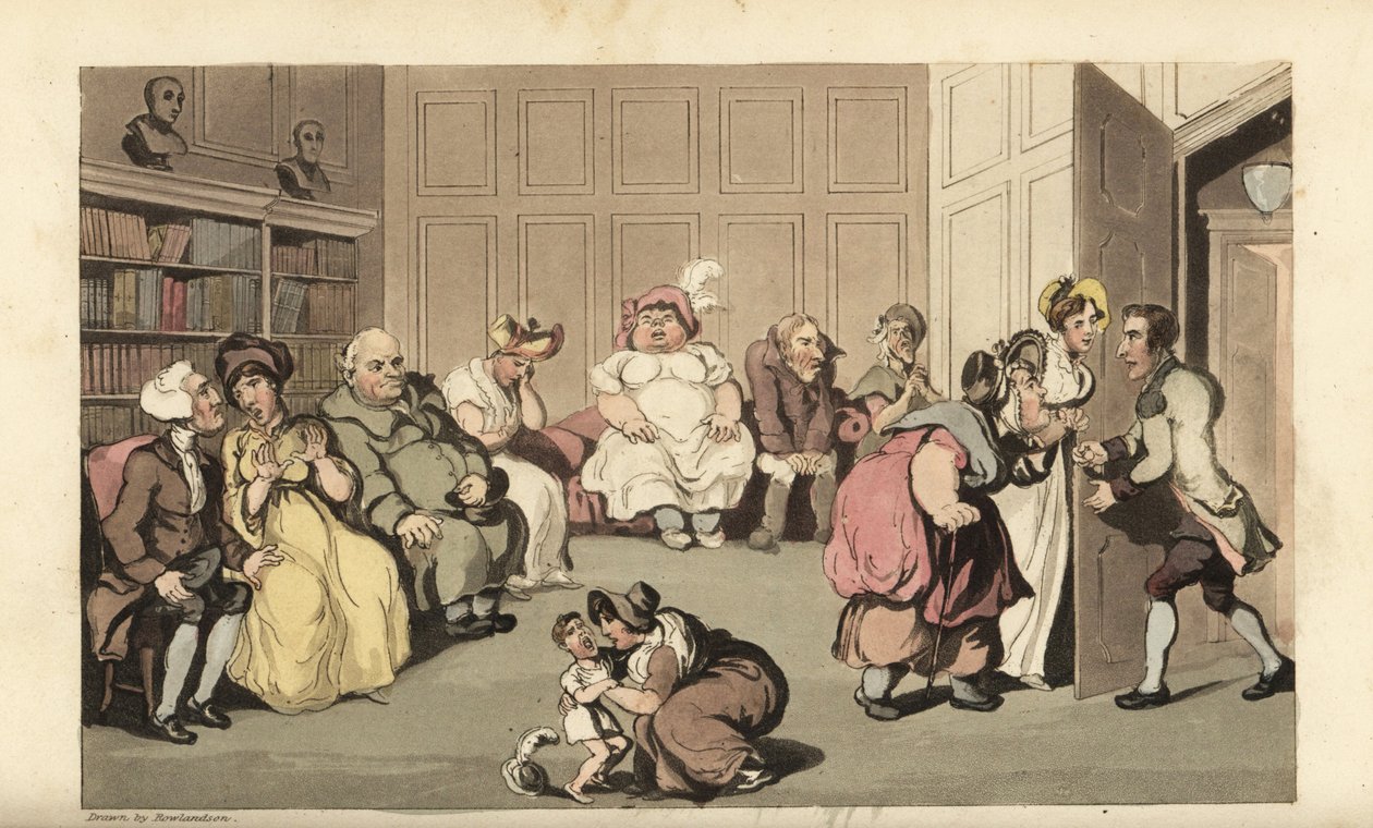 Johnny with other patients in quack doctor Anodyne