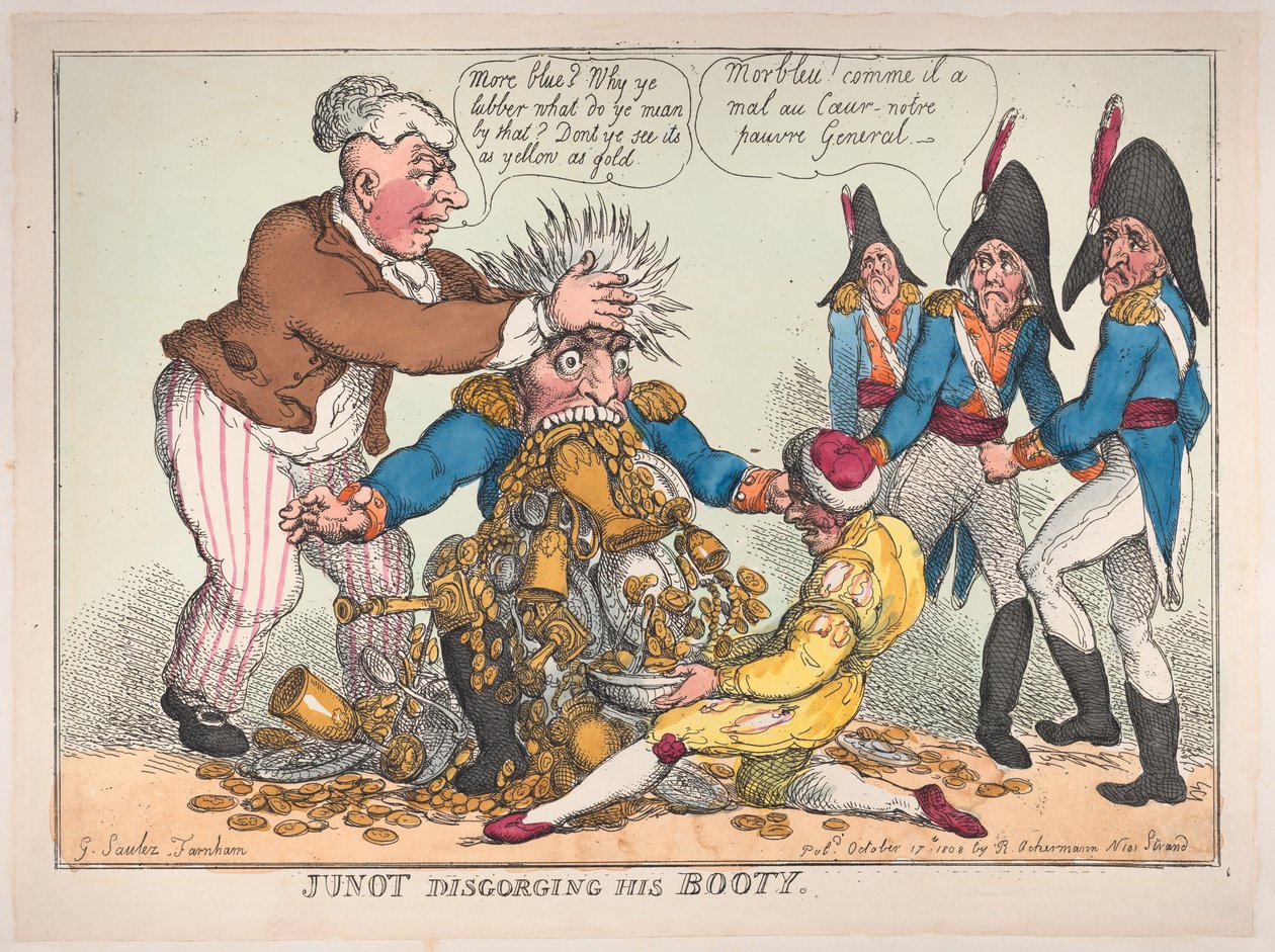 Junot Disgorging His Booty, October 17, 1808., October 17, 1808. 作者 托马斯·罗兰森