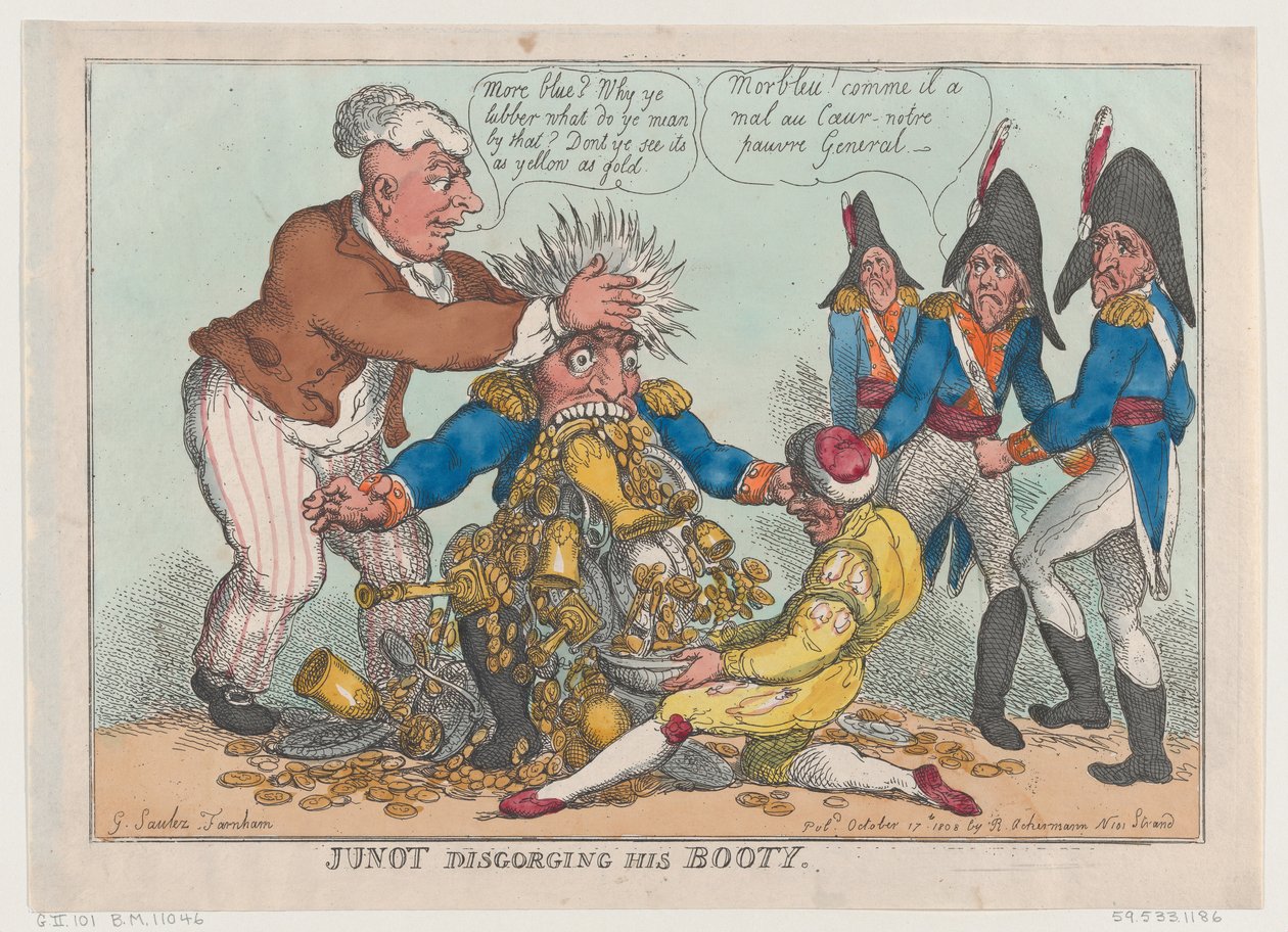 Junot Disgorging His Booty, October 17, 1808., October 17, 1808. 作者 托马斯·罗兰森
