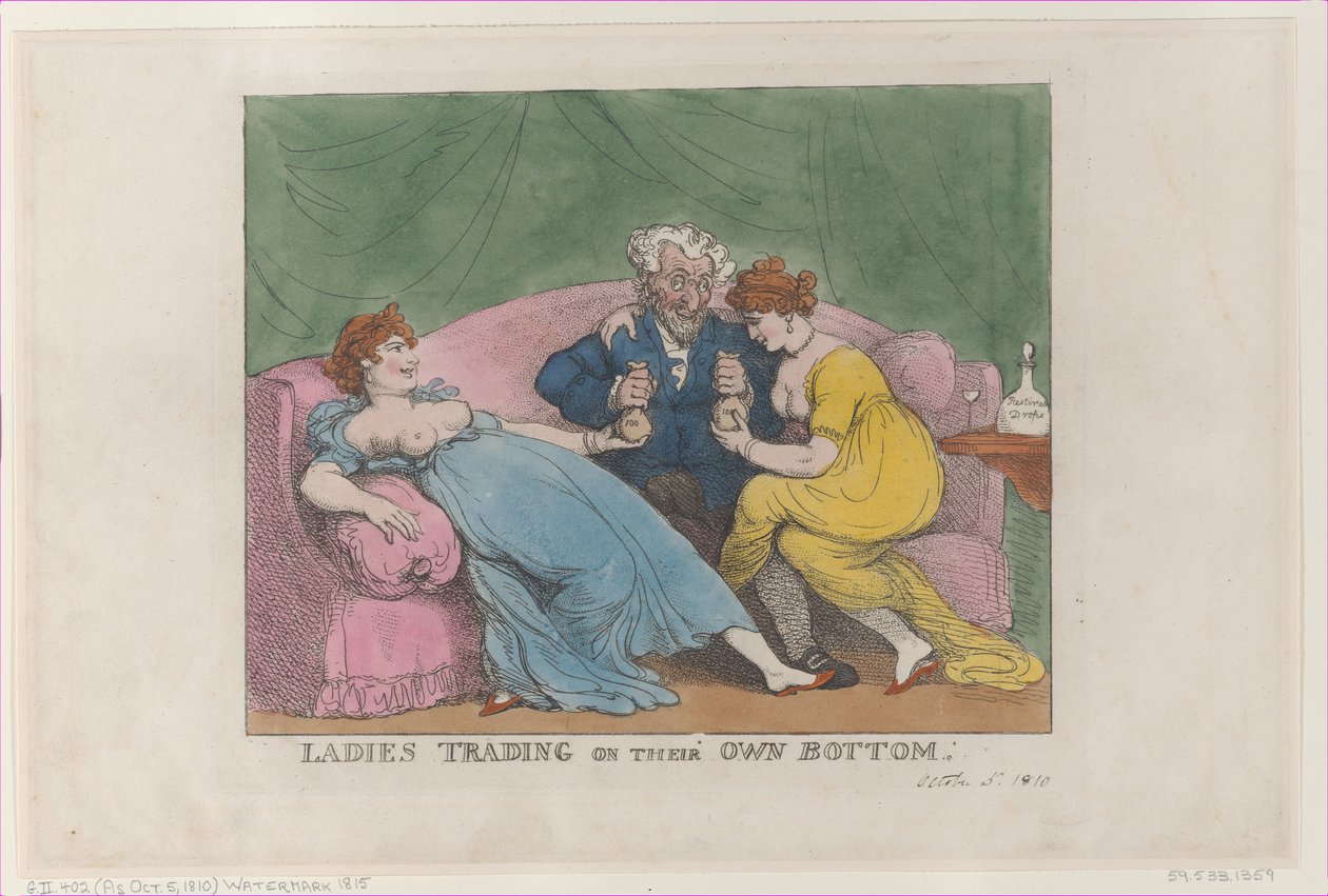 Ladies Trading on Their Own Bottom, [October 5, 1810], reprint., [October 5, 1810], reprint. 作者 托马斯·罗兰森