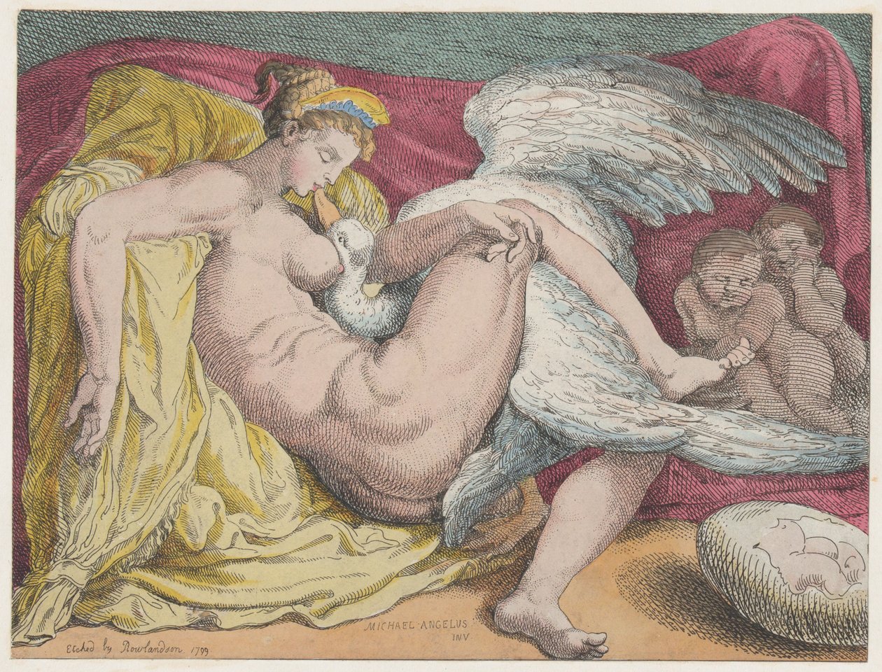 Leda and the Swan, 1799., 1799. 作者 托马斯·罗兰森