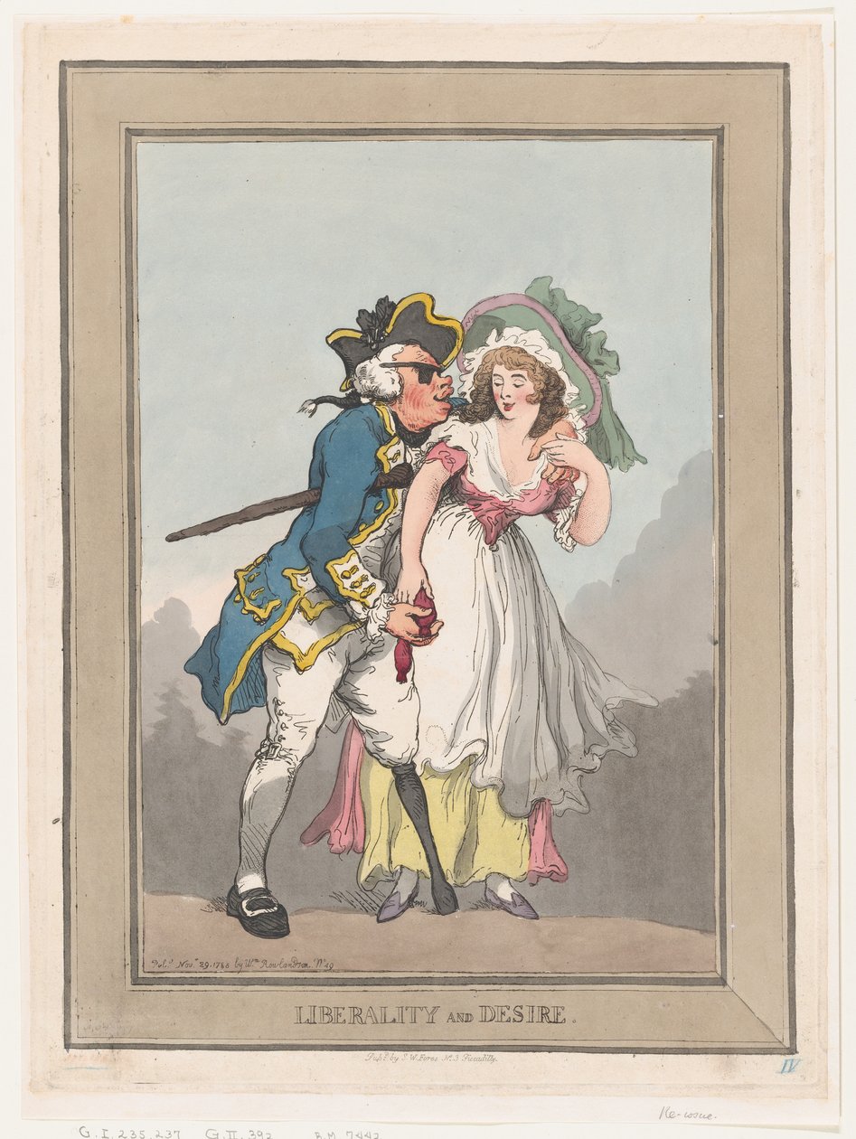 Liberality and Desire, November 29, 1788. ，1788年11月29日。 作者 托马斯·罗兰森