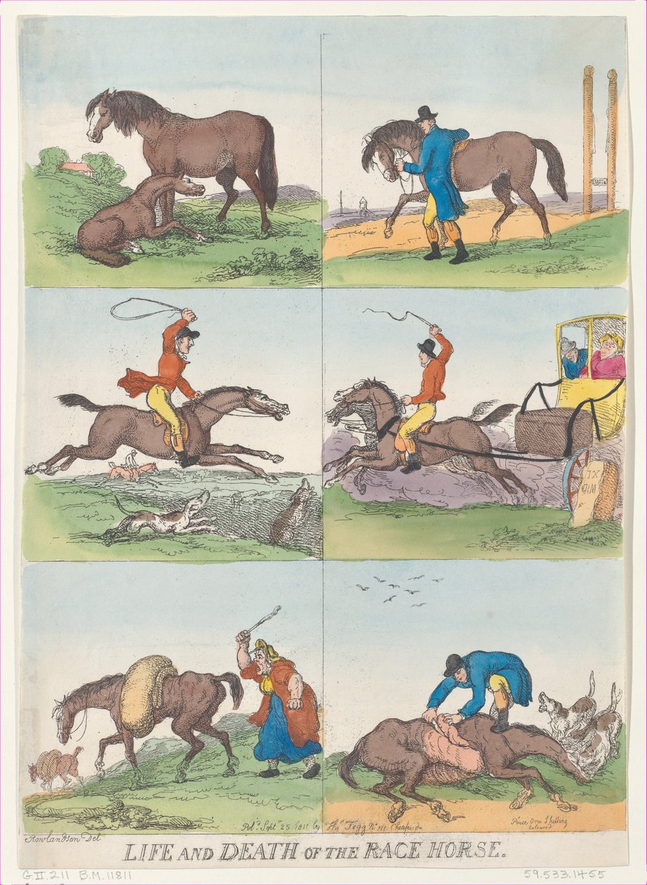 Life and Death of the Race Horse, September 25, 1811., September 25, 1811. 作者 托马斯·罗兰森