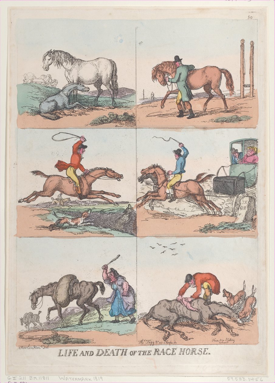 Life and Death of the Race Horse, [September 25, 1811], reprint., [September 25, 1811], reprint. 作者 托马斯·罗兰森