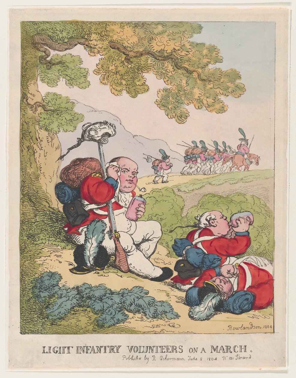 Light Infantry Volunteers on a March, June 8, 1804., June 8, 1804. 作者 托马斯·罗兰森