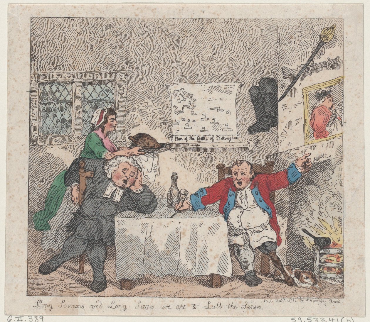 Long Sermons and Long Sieges are apt to Lull the Senses, February 11, 1783. , 1783年2月11日。 作者 托马斯·罗兰森