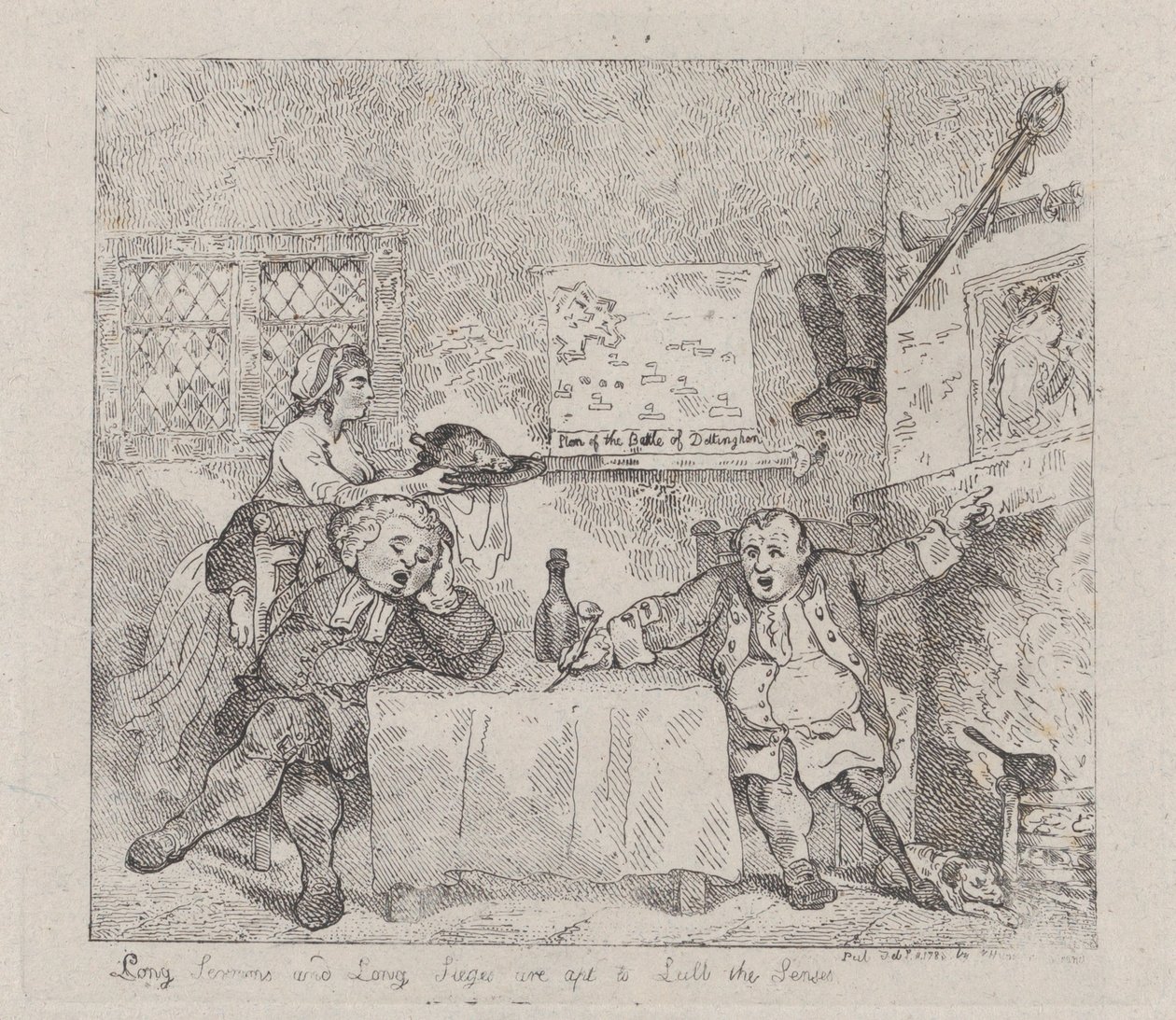 Long Sermons and Long Sieges are apt to Lull the Senses, February 11, 1783. , 1783年2月11日。 作者 托马斯·罗兰森