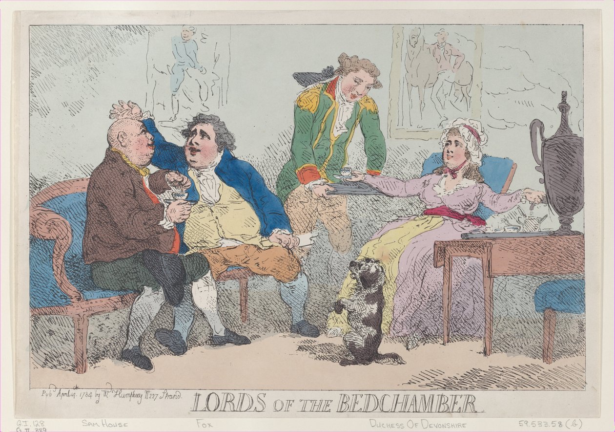 Lords of the Bedchamber, April 14, 1784., 1784年4月14日。 作者 托马斯·罗兰森