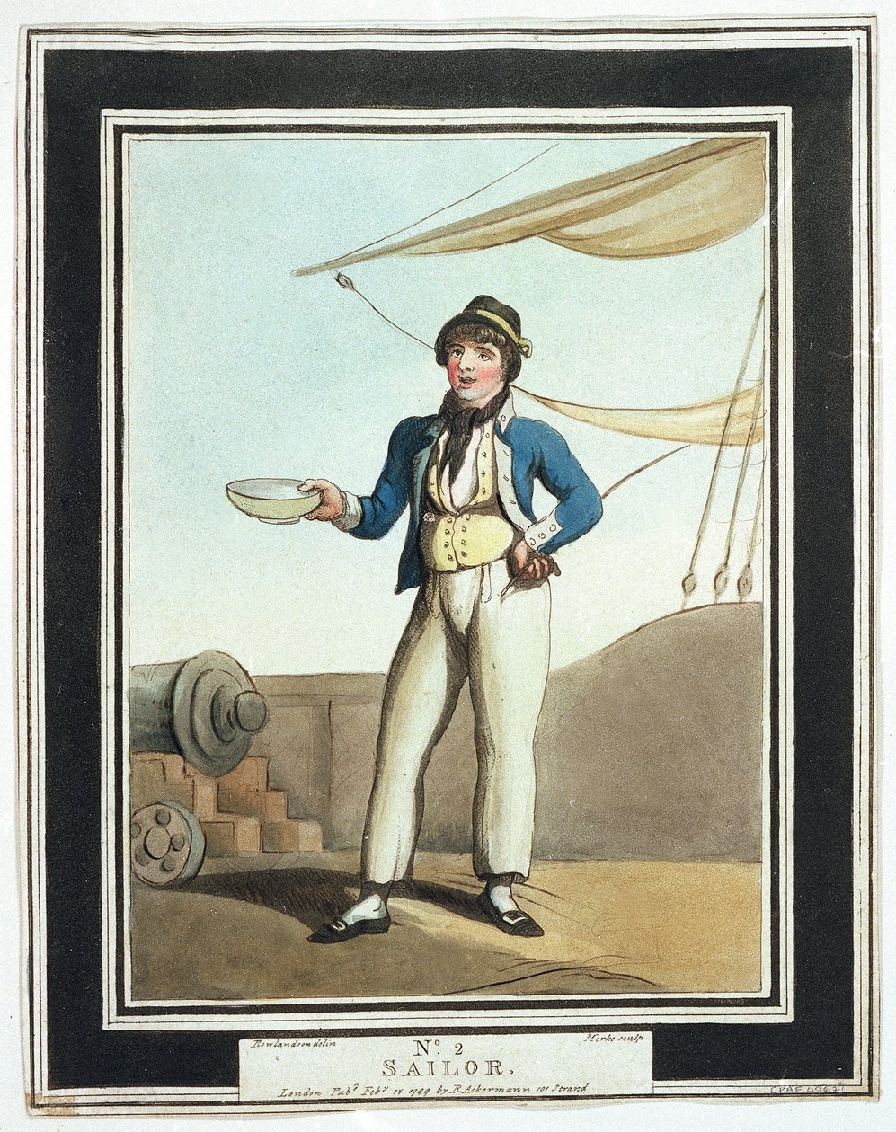 在霍雷肖-纳尔逊（Horatio Nelson，1758-1805 年）时期，水手们根据自己的能力被分配到不同的工作岗位，有些人在桅杆上工作，在机翼上装载货物，有些人在上甲板上负责起锚，还有一些人是炮手小组的成员。 作者 托马斯·罗兰森