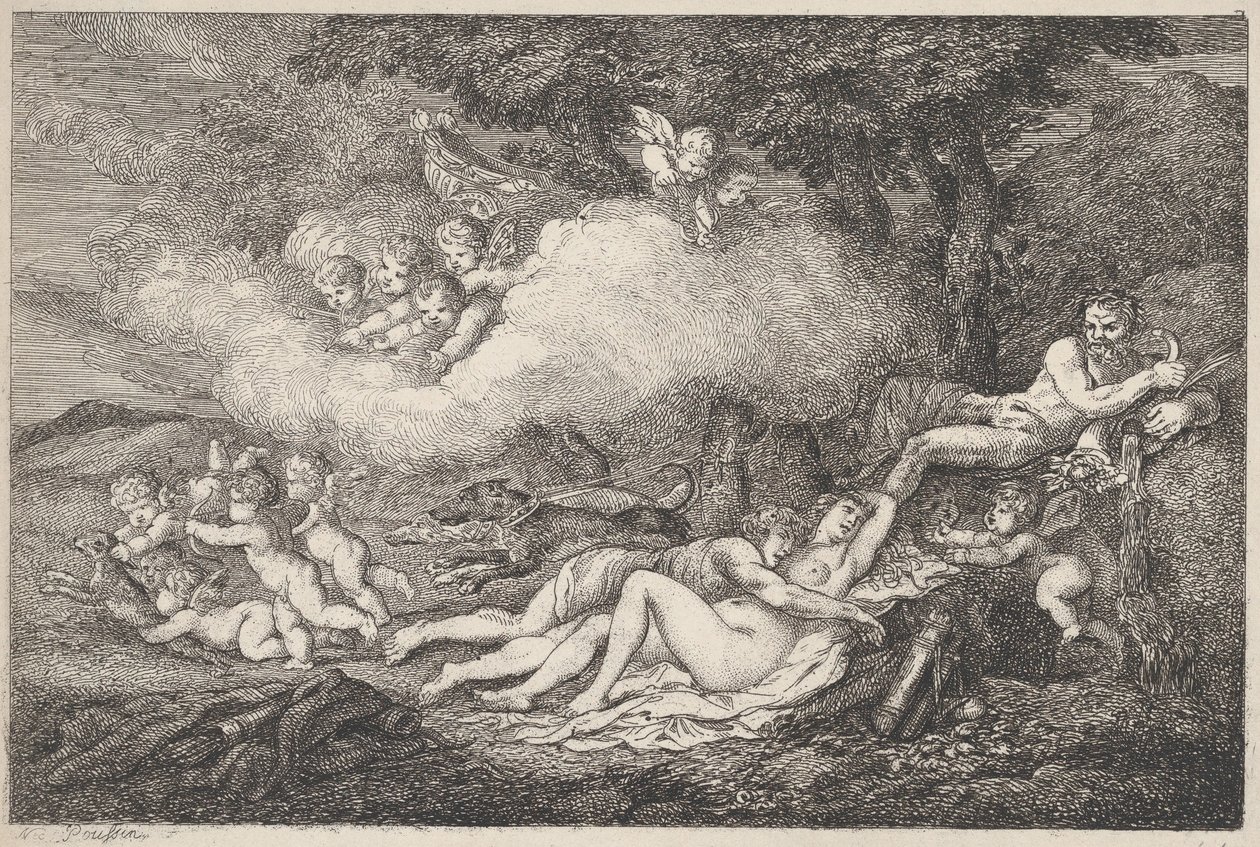 Mars and Sleeping Venus with Putti, 1799., 1799. 作者 托马斯·罗兰森