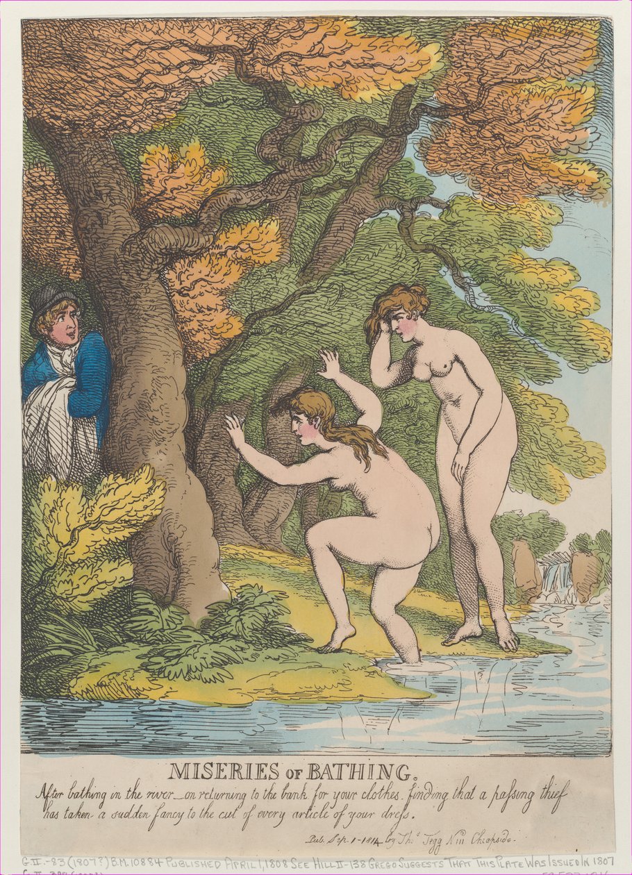 Miseries of Bathing, [April 1, 1808], reissued September..., [April 1, 1808], reissued September 1, 1814。 作者 托马斯·罗兰森