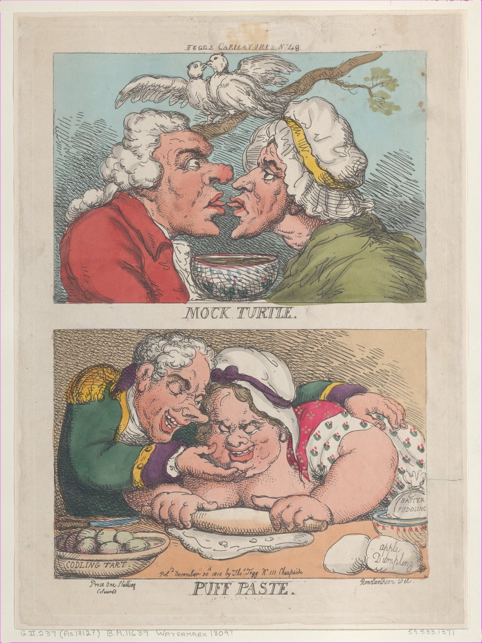 Mock Turtle, Puff Paste, November 20, 1810., November 20, 1810. 作者 托马斯·罗兰森