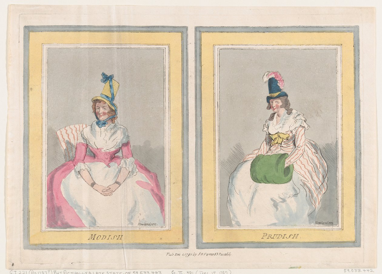 Modish and Prudish, December 1, 1791., December 1, 1791. 作者 托马斯·罗兰森