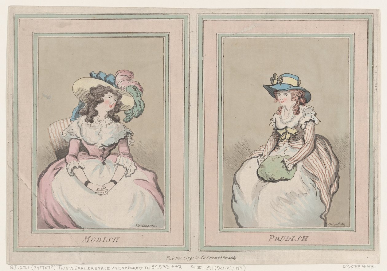 Modish and Prudish, December 1, 1791., December 1, 1791. 作者 托马斯·罗兰森