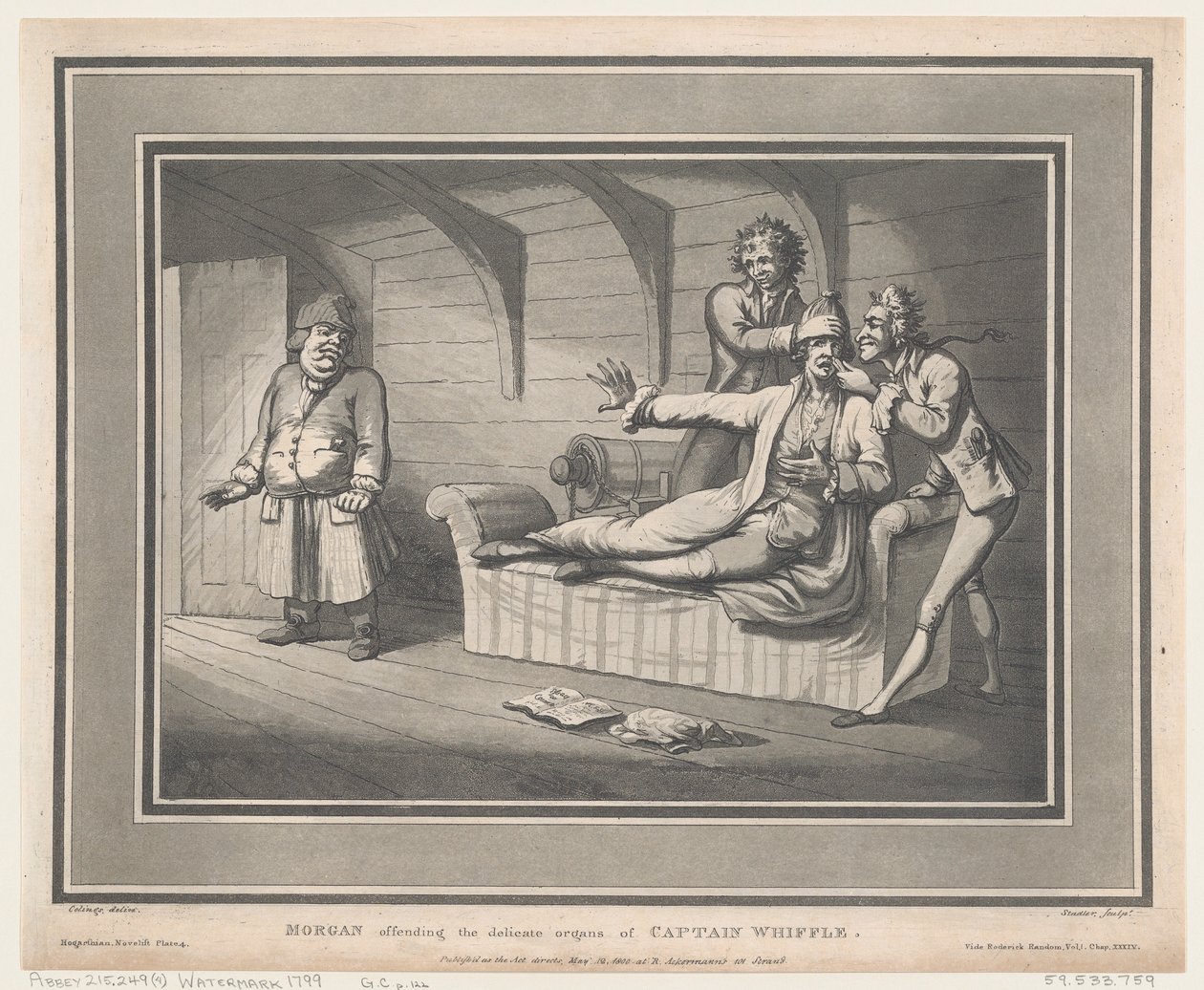 Morgan Offending The Delicate Organs of Captain Whiffle, May 12, 1800., May 12, 1800. 作者 托马斯·罗兰森